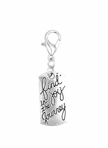 STAINLESS STEEL Clasp and Jump Rings Find Joy in the Journey Clip On Charm Bead Perfect for Necklaces or Bracelets.