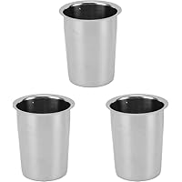 Stainless Steel Kitchen Utensil Holder, 3-Piece Countertop Organizer Container for Cooking Spoons, Silverware, Spatulas