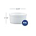 HIC Kitchen Souffle Ramekin Set, Fine Porcelain, 6-Ounce, Set of 6