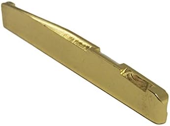 JYFY Guitar Bridge Saddle Slotted Brass for 6 String Acoustic Guitar Part Instrument (72 x 3mm/2.83 x 0.11inch)