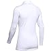 Under Armour Women's ColdGear Authentic Mock, White (100)/Metal, Medium