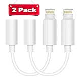 2 Pack iPhone Headphone Adapter, Compatible with iPhone 8/8Plus /7/7Plus /X/Xs/Xs Max/XR Adapter Headphone Jack, to 3.5 mm Headphone Adapter Jack Compatible with iOS 11/12