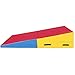 Best Choice Products 60x30x14in Kids Folding 2-Panel Cheese Wedge Incline Gym Mat for Tumbling w/Handles, Multi