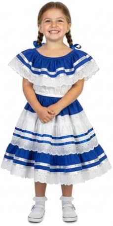 Honduras Traditional Women Fiesta Dress S Turquoise, White at Amazon  Women's Clothing store
