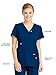 Barco Grey's Anatomy Women's 4153 Junior-Fit Three-Pocket Mock-Wrap Scrub Top, Indigo, Medium