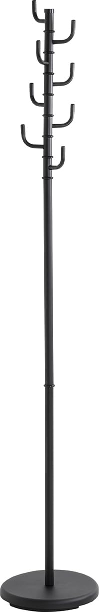 HAKU Hall-Tree Black, Metal - Dim.: H 170 cm X Ø 29 cm, Style: Modern