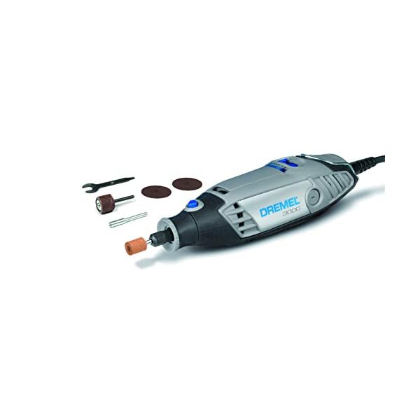 Dremel 3000 Multifunktionswerkzeug 130W, Set mit 5 ZubehÃ¶rteilen, Variable Drehzal 10.000-33.000 U/min zum Schneiden, Schleifen, Gravieren, Polieren, SchÃ¤rfen, Reinigen, Schnitzen, F0133000JU