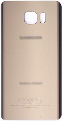 ANTOZON Replacement Battery Door Back Cover Glass Compatible Part Samsung Galasy Note 5 2 Logo + ANTOZON Cloth (Gold)