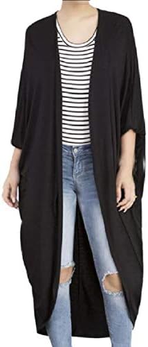 yibiyuan Women Long Sleeve Open Front Maxi Drape Cardigan Longline Duster Coat