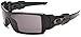 Oakley Men's OO9081 Oil Rig Rectangular Sunglasses, Polished Black/Warm Grey, 28 mm