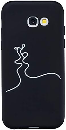 Galaxy A5 (7) [Silicone][Anti-Fall] Matte Black Touch Scratch Foldable Soft TPU Cover for Samsung Galaxy A5 2017 SM-A520 - Kiss