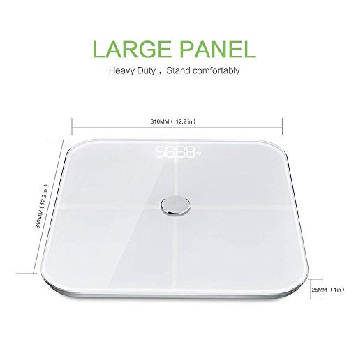 PowMax Bluetooth Body Fat Scale, WW-80 Intelligent Precision Measuring Household Scale Fat Scales Electronic Scale Healthy Adult Weighing Instrument