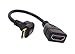 Afunta Mini HDMI Male 90degree to HDMI Female Converter Connector Adapter Cable 1080P