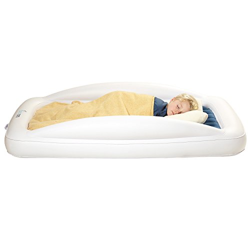 hiccapop Inflatable Toddler Travel Bed with Safety Bumpers Portable
