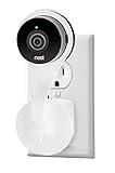 Nest Cam AC Outlet Mount; Wall Mount with 360 Degree Swivel for Nest Cam and Dropcam PRO by Wasserstein (White)