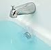 SlipX Solutions Bottomless Bath Overflow Drain Cover Adds Inches of Water to Tub for Warmer, Deeper Bath (Clear, 4" Diameter) primary