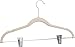 Utopia Home 12 Pack Velvet Skirt Hangers with Clips - Non Slip Velvet Clothes Hangers with Notches for Pants and Coat - Slim and Heavy Duty with 360 Degrees Swivel Hook - Ivory