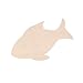 Darice Natural Unpainted Wood Cutout - Fish Shape - Set of 6