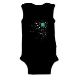 Computer CPU Core Heart Geek Sleeveless Baby Girls