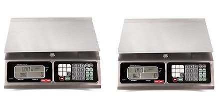 TORREY LPC40L Electronic Price Computing Scale, Rechargeable Battery, Stainless Steel Construction, 100 Memories, 8 Direct Access Keys , 40 lb (2-Pack)