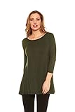 Red Hanger Womens Basic Tunic Tops Tees - Loose Fit Tunics T Shirt Ladies Blouses for Women