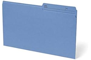 Blue Legal File Folders 1/2 Cut 100 per Box