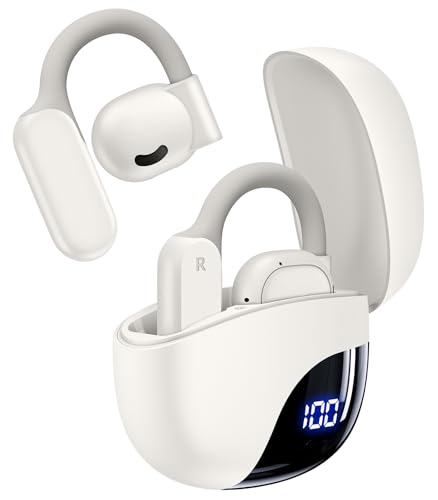 AI Translation Earbuds Real Time 164 Languages 80H Playtime Translator Ear Buds Audifonos Traductores Inglés Español Wireless Earphones Bluetooth Headphones Travel Business Meeting Learning Off White