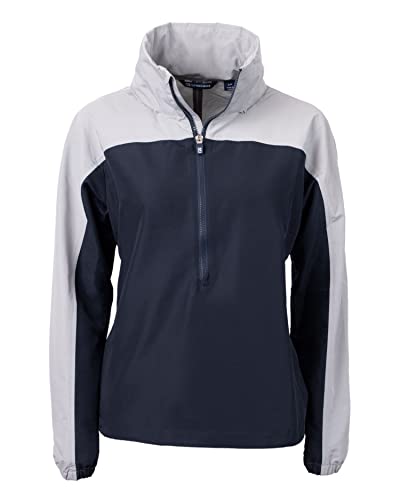 Cutter & Buck Womens Charter Eco Recycled Anorak Jacket Windbreaker, Navy Blue/…