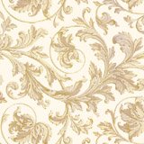 Suttons wrap Printed Patterned Tissue Wrapping Paper Luxury 5 Sheets Elegance Gold Cream Floral Leaves