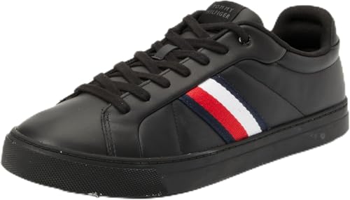 Sneaker Hombre Icon Court Stripes Low Top, Negro (Black), 41