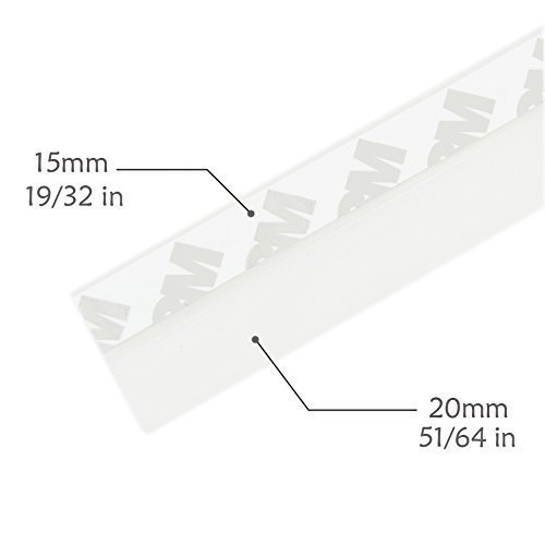Cedmon 16Ft Long Weather Stripping Self Adhesive Door Bottom Frameless Silicone Draft Stopper For Doors And Windows Insulation Soundproof Seal Strip (translucent), 35mm Width (35mm)