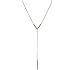 Humble Chic Women's Y-Chain Bar Necklace Chevron Lariat Long Delicate Chain