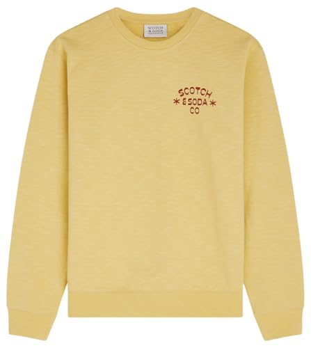 Scotch & Soda Sweat-Shirt Ă col Rond avec Logo sur la Poitrine