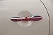 Red/Blue Union Jack UK Flag ABS Sticker Cover Trim Cap for Mini Cooper ONE S JCW R Series R60 Countryman R61 Paceman 2010-2016 (Door Handle with Key Hole 4 Pieces)