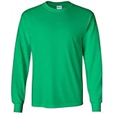 Gildan Men's G2400 Ultra Cotton Jersey Long Sleeve Tee Irish