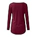Maternity Baby is Loading Top T-Shirt,Crytech Pregnancy Comfy Soft Funny Cartoon 3/4 Long Sleeve Crew Neck Side Ruched T Shirt for Pregnant Women Winter Fall Cotton Clothes (Small, Wine)thumb 4