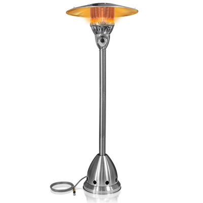 Garden Sun GS4150NGSS 41,000 BTU Floor Standing Natural Gas Powered Outdoor Patio Heater With Push Button Ignition - Stainless Steel - Thumbnail 4