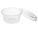 Crystal Ware Plastic Portion Cups with Lids, Condiment Cup, Jello Shot, Soufflé Portion, Sampling Cup (Clear, 1.5oz 100 Cups/Lids)