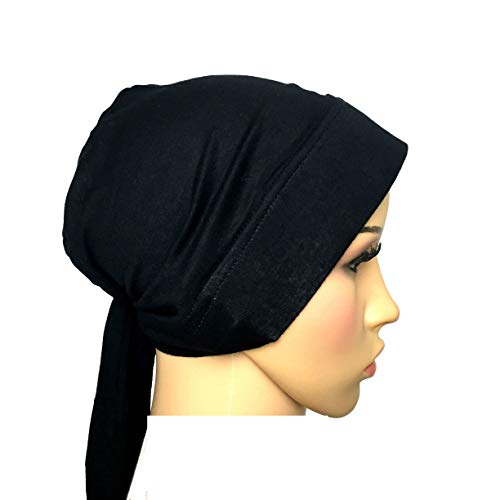 Stiff Front Tie Back Underscarf Hijab Cap Lovely Stretchy Jersey