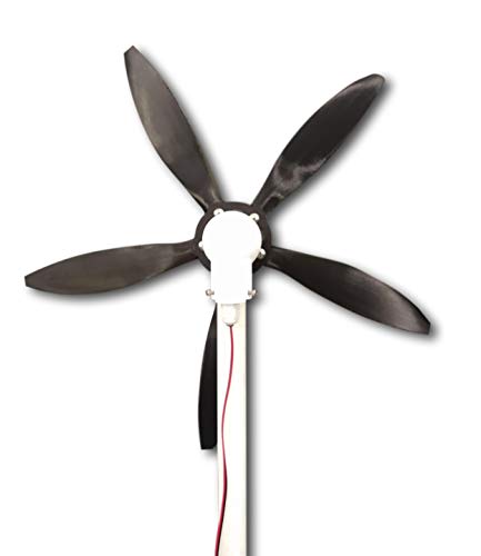 Cutting Edge Power Mini 12 Volt Wind Turbine Generator, Portable, w/Accessories,Small, Made in USA (Pipe/Tube Mount, 5 Blade (18"))