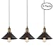CLAXY Ecopower Industrial Edison Mini Oil Rubbed Bronze Pendant Light 3 Pack primary