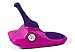Zipfy Two Tone Series Luge Snow Sled for Kids and Adults, Plastic Winter Toboggan Snow Sled with Steering Handle, Purple on Pink