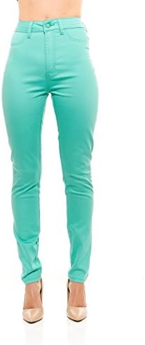 Red Jeans Women's Casual High Rise Stretchy Denim Pants