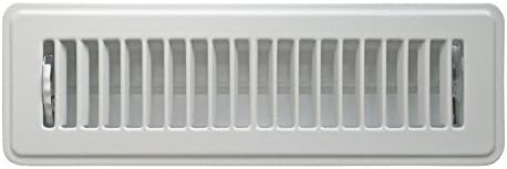 Registers, Grilles & Vents - Rocky Mountain Goods Floor Register 2x10 - Heavy Duty Walkable Register - Premium Finish - Easy Adjust Air Supply Lever - All Steel Construction Floor Vent - for 2x10 Inch Duct Opening. (White)