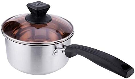 ホームアクセサリー鍋ステンレス鍋小さな牛乳鍋インスタントラーメン鍋シングル木製ハンドルスープ鍋電磁調理器キッチン用ユニバーサル鍋均一暖房 色 シルバー サイズ 16cm 完全送料無料