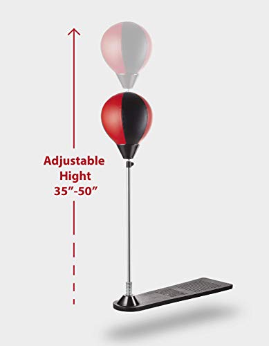 Punching Ball with Stand and Gloves - Height Adjustable - Great Exercise & Fun Activity for Kids by TechTools (Certified Refurbished)