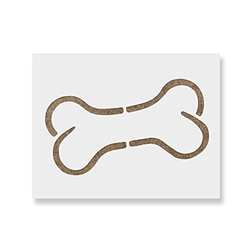 Dog Bone Stencil Template - Reusable Stencil with Multiple Sizes Available