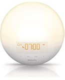 Philips  Morning Wake-Up Light With Sunrise Simulation and Dusk Fading Night Light, White, HF3510