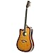 Kona K2LTSB Left-Handed Acoustic Electric Dreadnought Cutaway Guitar in Tobacco Sunburst Finish