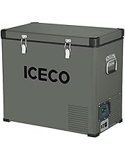 ICECO VL Serie 12V Portable Refrigerator Freezer Fridge Car Cooler with Secop Compressor, 45/60 Liters Platinum Compact Refrigerator, DC 12/24V, AC 100-120V, 0℉ to 50℉, for RV, Truck, Boat, Van